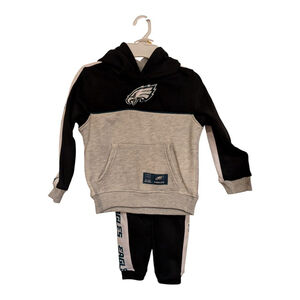 NEW NFL Team Apparel Ultra game Kids Philadelphia Eagles Sweatsuit set Size 4